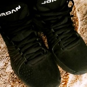 Black Air Jordans men's size 9 + 1/2 and also a size 10!
